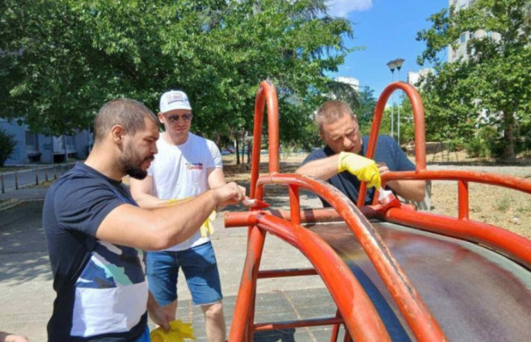 Lepši park za stanare bloka 61: u toku uređenje u ulici jurija gagarina