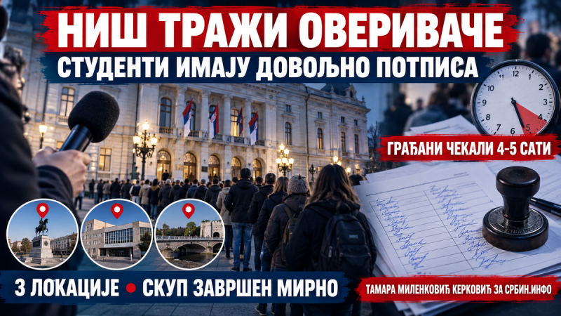 Тамара (Ниш): Народ блокирао Скупштину града због студената